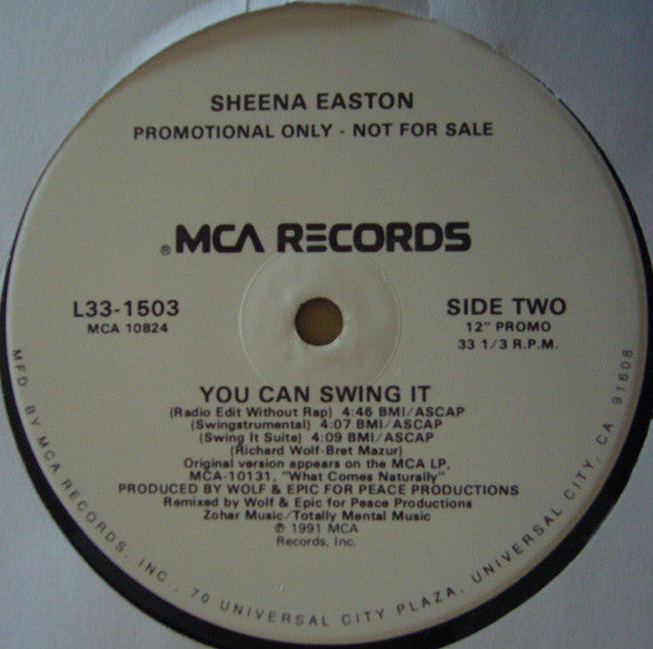 Sheena Easton : You Can Swing It (12", Promo)