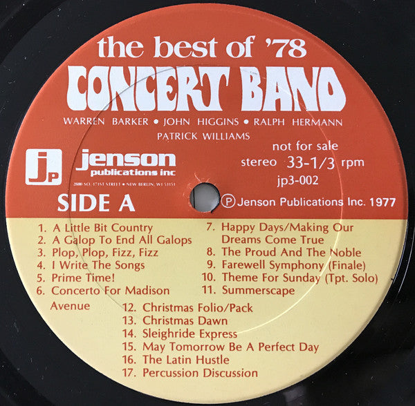 Concert Band & Jazz Ensemble : The Best Of '78 (LP, Album, Promo)