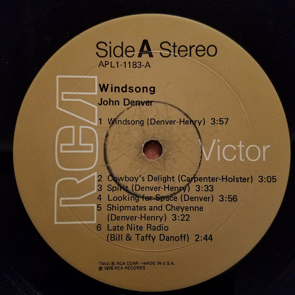 John Denver : Windsong (LP, Album, Wad)
