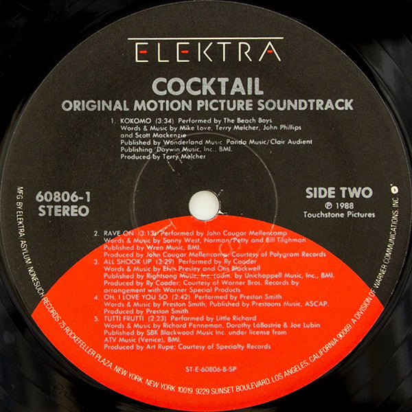 Various : Cocktail (Original Motion Picture Soundtrack) (LP, Comp)