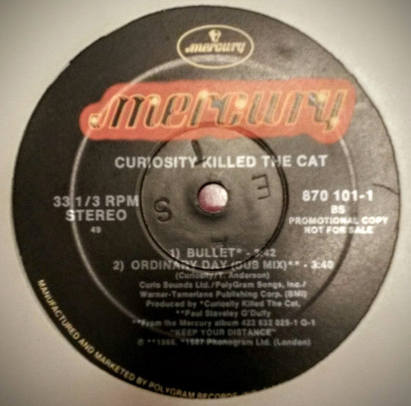 Curiosity Killed The Cat : Ordinary Day (12", Promo)