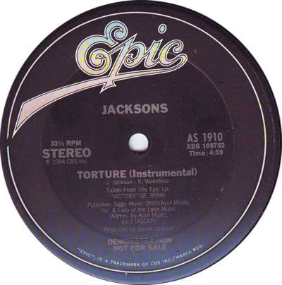 The Jacksons : Torture (12", Promo)
