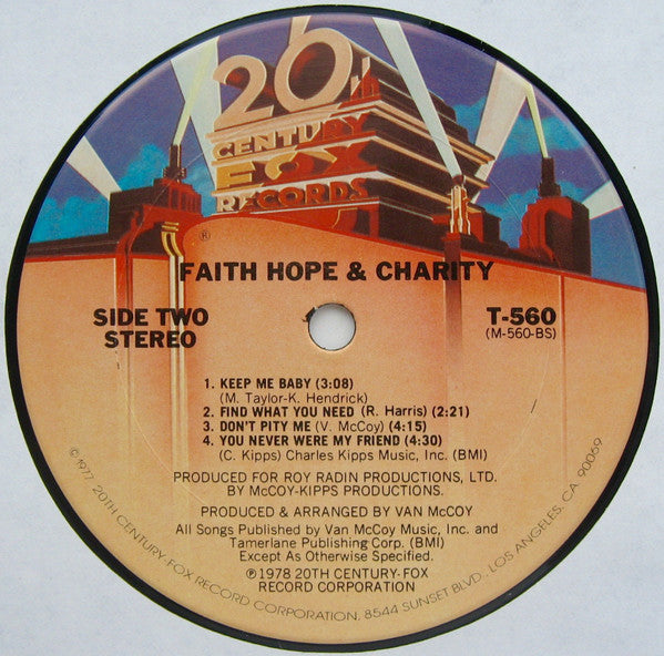 Faith, Hope & Charity : Faith Hope & Charity (LP, Album)