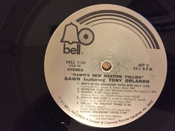 Dawn (5) Featuring Tony Orlando : Dawn's New Ragtime Follies (LP, Album)