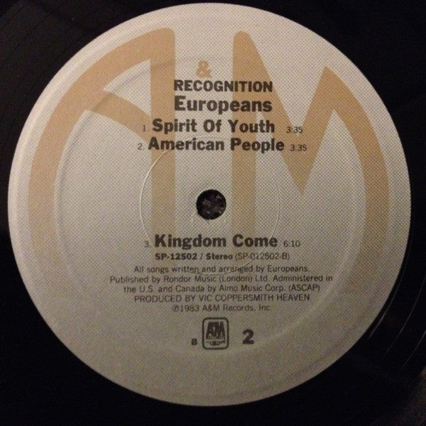 Europeans : Recognition (12", EP, Ele)