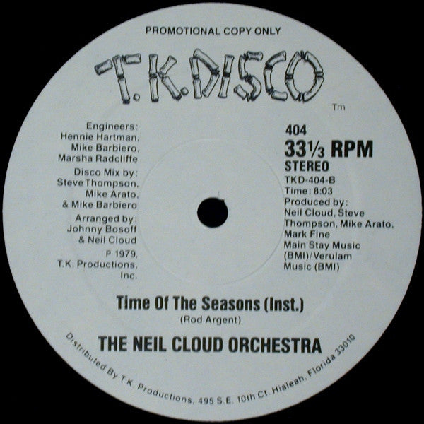 The Neil Cloud Orchestra : Time Of The Seasons (12", Promo)