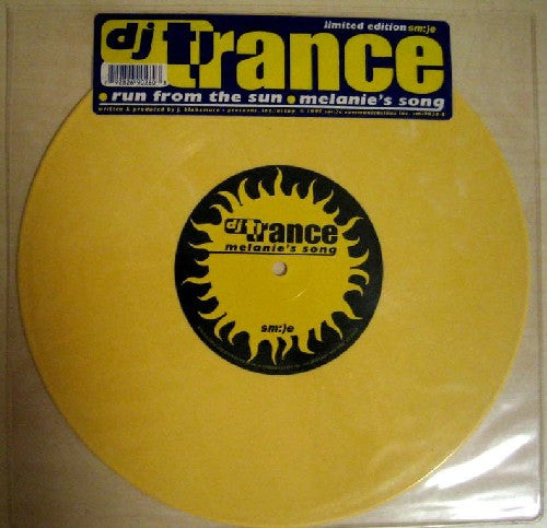 DJ Trance : Run From The Sun / Melanie's Song (10", Ltd, Yel)