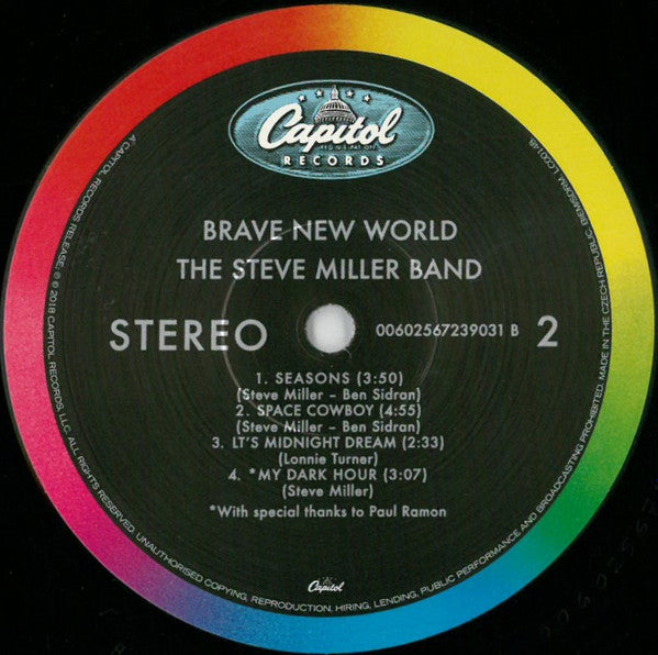 Steve Miller Band : Brave New World (LP, Album, RE, RM, 180)