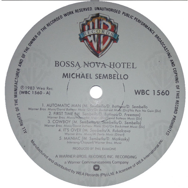 Michael Sembello : Bossa Nova Hotel (LP, Album)
