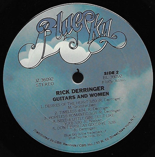 Rick Derringer : Guitars And Women (LP, Album)
