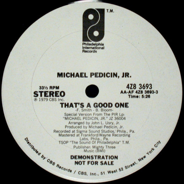 Michael Pedicin, Jr : That's A Good One (12", Promo)