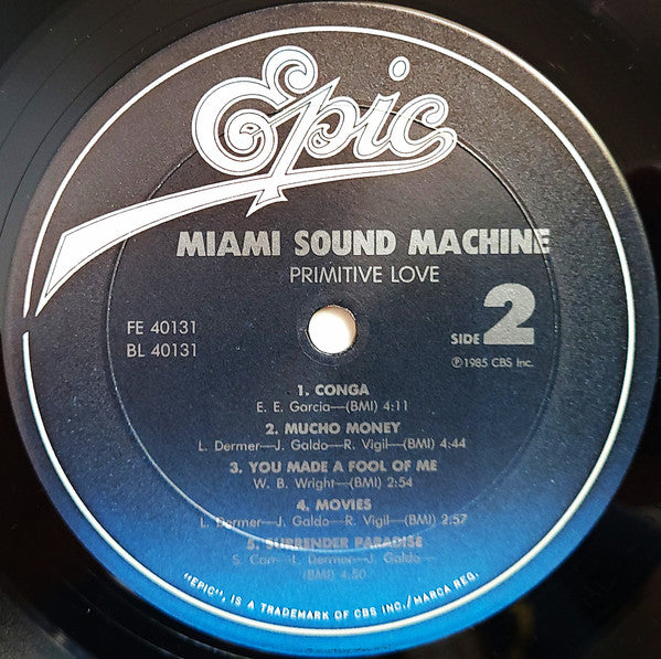 Miami Sound Machine : Primitive Love (LP, Album, Pit)