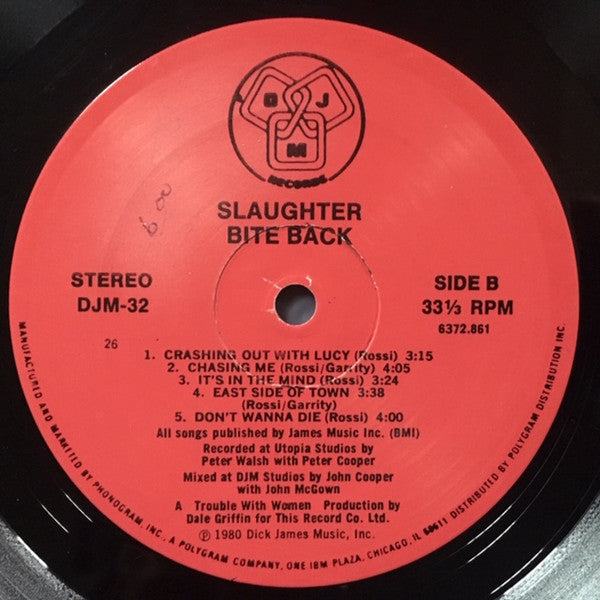 Slaughter And The Dogs : Bite Back (LP, Album, 26 )
