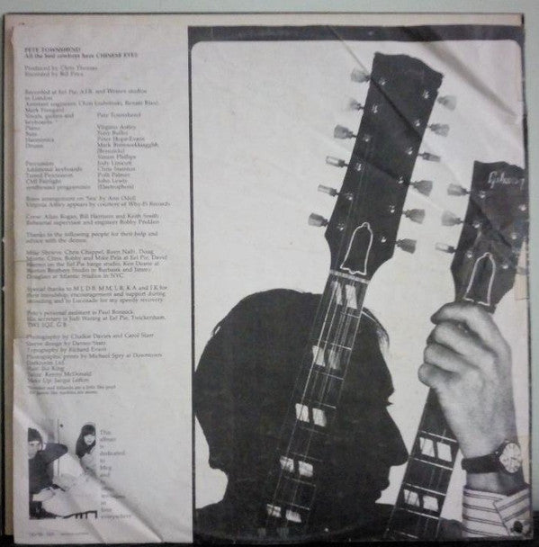 Pete Townshend : All The Best Cowboys Have Chinese Eyes (LP, Album, Gat)
