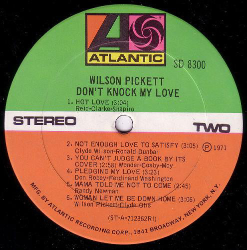 Wilson Pickett : Don't Knock My Love (LP, Album, RI )