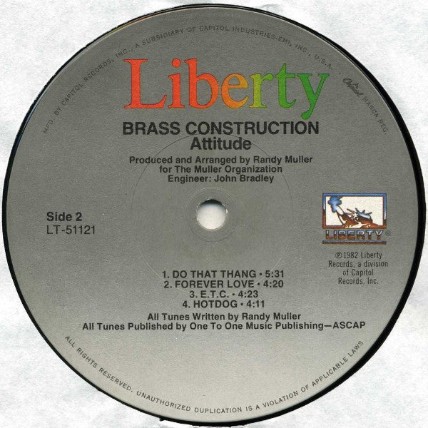Brass Construction : Attitudes (LP, Album)