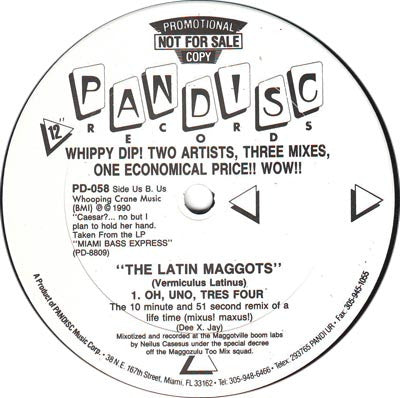 DXJ & The Miami Bass Mob / The Latin Maggots : Do You Want To Rock? / Uh Uno Tres Four (12", Promo)