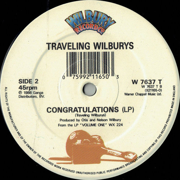 Traveling Wilburys : End Of The Line (12")