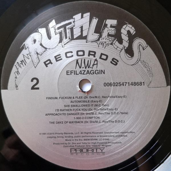N.W.A. : Efil4zaggin (LP, Album, RE, RP, 180)