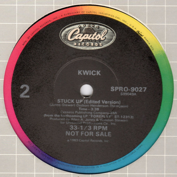Kwick : Stuck Up (12", Promo)