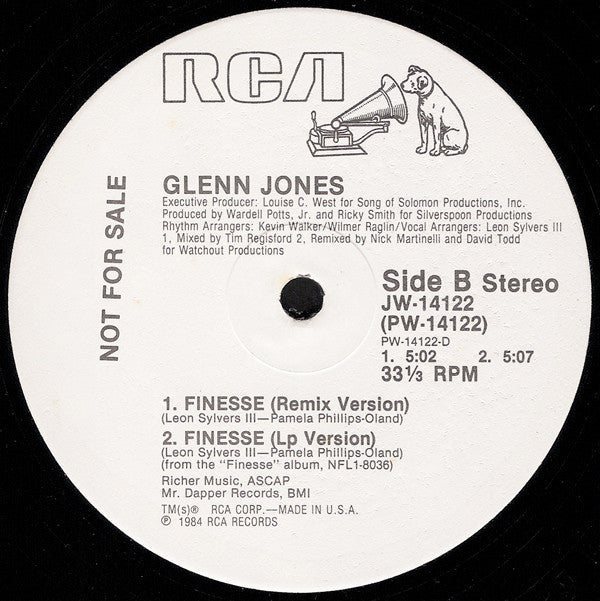 Glenn Jones : Finesse (12", Promo)