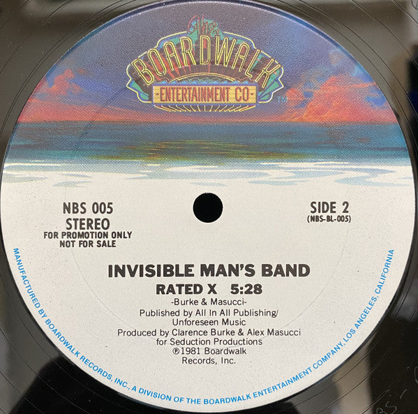 Invisible Man's Band : Rated X (12", Promo)
