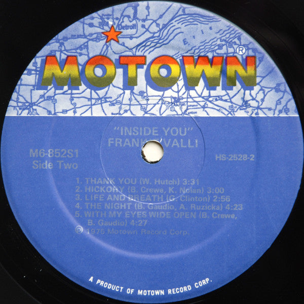 Frankie Valli : Inside You (LP, Album, Sup)