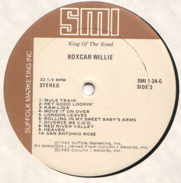 Boxcar Willie : King Of The Road 20 Great Tracks (LP, Comp, RP)