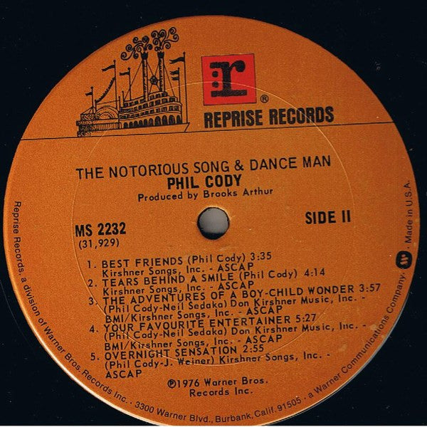 Phil Cody : The Notorious Song & Dance Man (LP, Album)