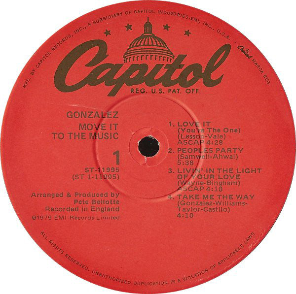 Gonzalez : Move It To The Music (LP, Album)