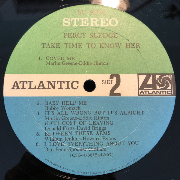 Percy Sledge : Take Time To Know Her (LP, Album, MO )