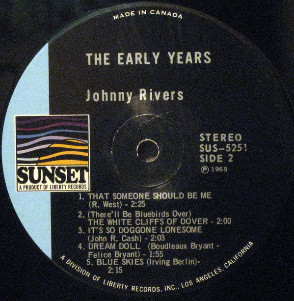 Johnny Rivers : The Early Years (LP, Album, RE)
