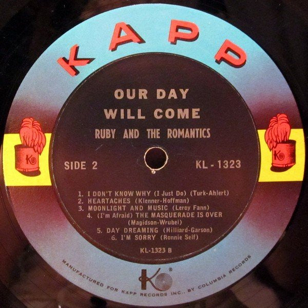 Ruby And The Romantics : Our Day Will Come (LP, Album, Mono)