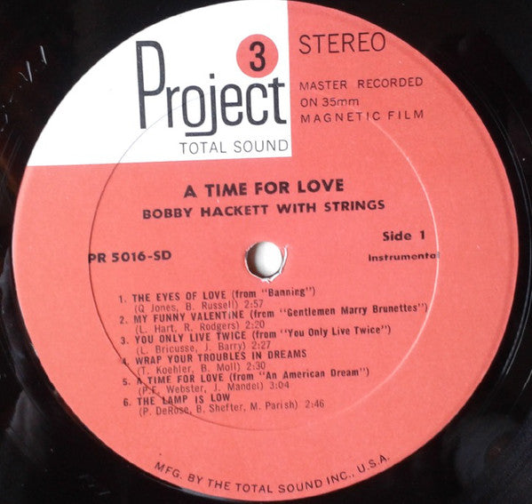 Bobby Hackett : A Time For Love (LP, Album, Gat)