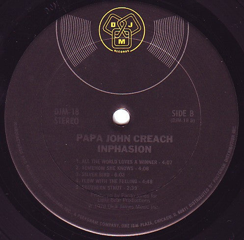 Papa John Creach : Inphasion (LP, Album)