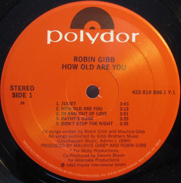 Robin Gibb : How Old Are You? (LP, Album, 26)