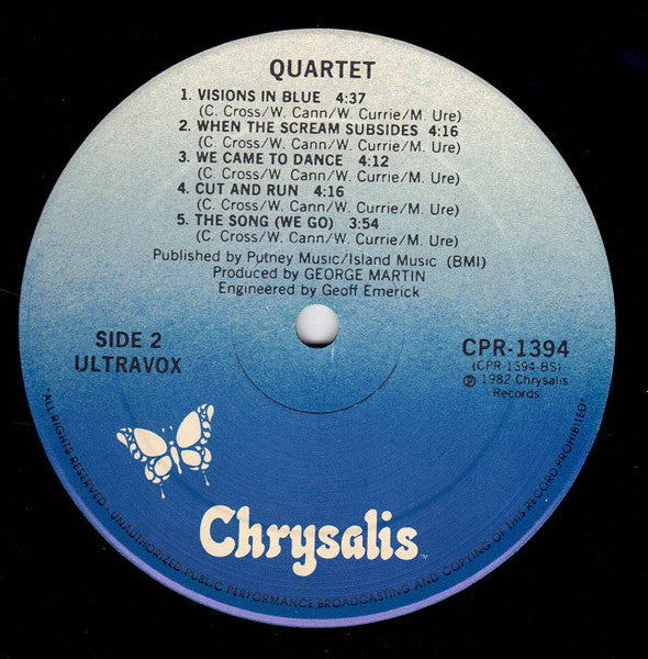 Ultravox : Quartet (LP, Album)