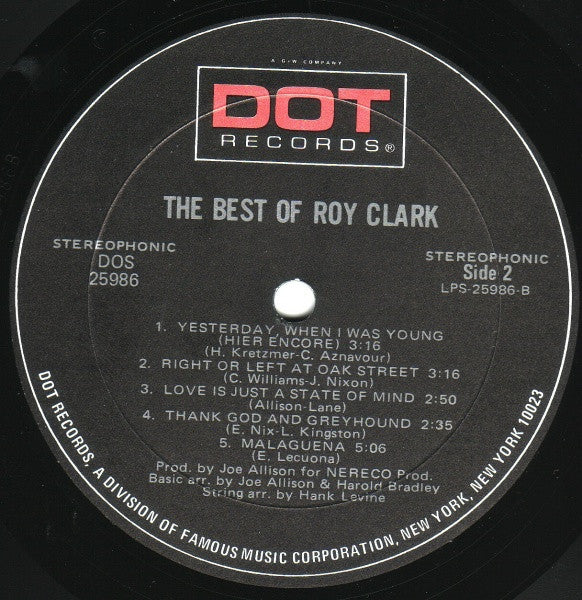 Roy Clark : The Best Of Roy Clark (LP, Comp)