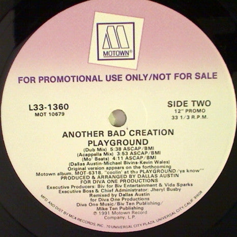Another Bad Creation : Playground (12", Promo)