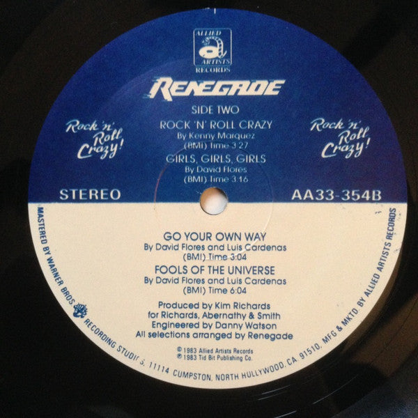 Renegade (21) : Rock 'N' Roll Crazy! (LP, Album)