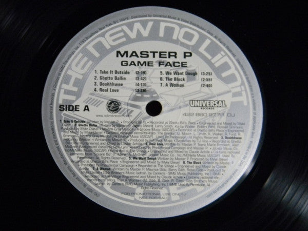 Master P : Gameface (LP, Album, Promo)