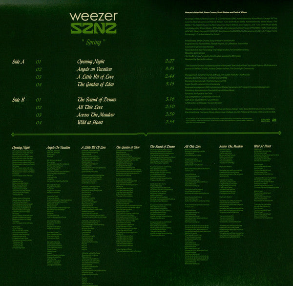 Weezer : SZNZ: Spring (12", EP, Glo)