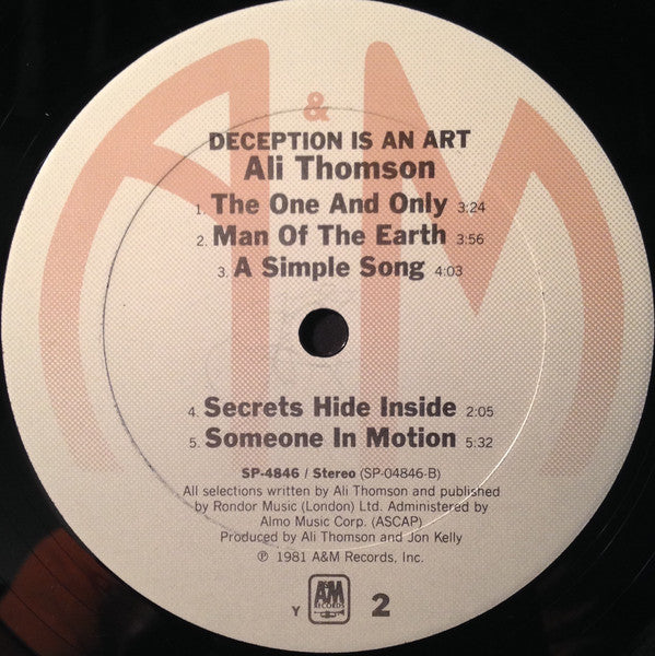 Ali Thomson : Deception Is An Art (LP, Album)