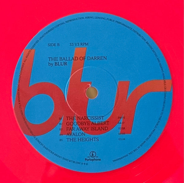 Blur : The Ballad Of Darren (LP, Album, Cor)