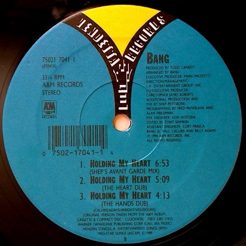 Bang (2) : Holding My Heart (12")