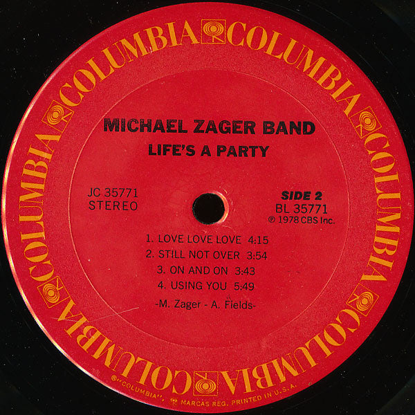 The Michael Zager Band : Life's A Party (LP, Album, P/Mixed)