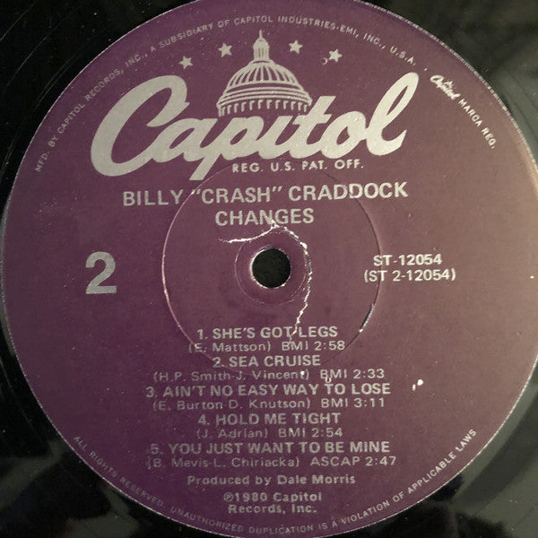 Billy 'Crash' Craddock : Changes (LP, Album)