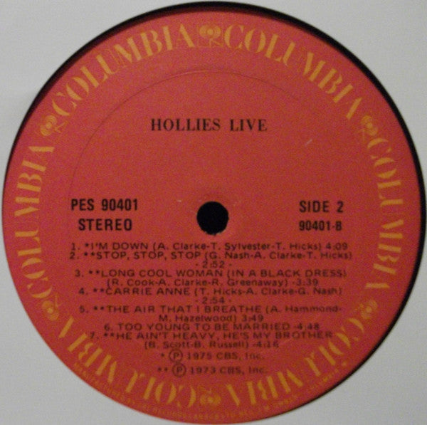 The Hollies : Hollies Live (LP, Album)