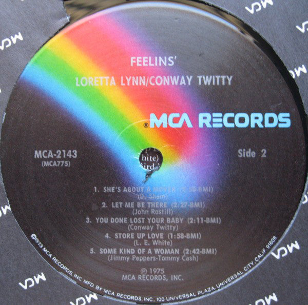 Conway Twitty & Loretta Lynn : Feelins' (LP, Album, Pin)