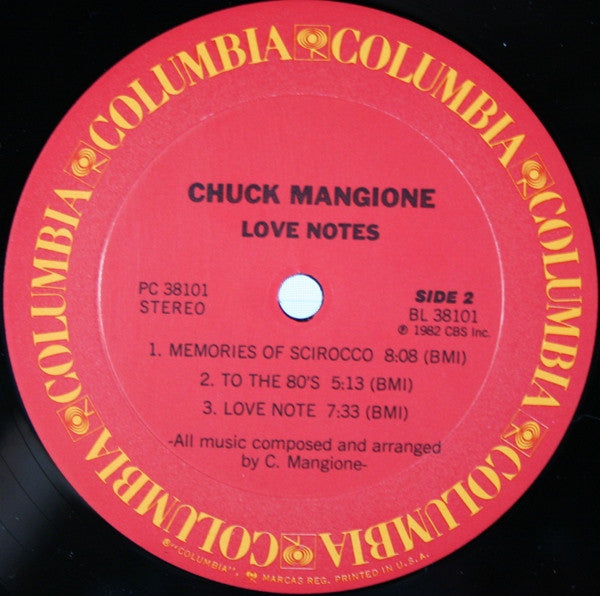 Chuck Mangione : Love Notes (LP, Album)
